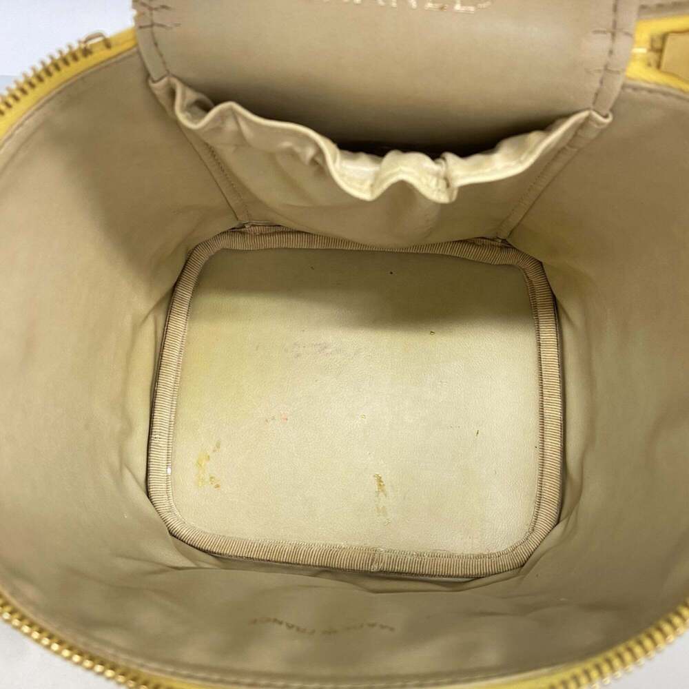 Chanel handbag/vanity bag, caviar leather, yellow, women's. - Picture 4 of 12